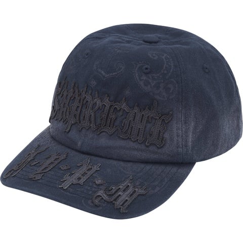 f*n様 Supreme Leather Applique 6-Panel Buy Supreme Leather Appliqué 6-Panel 'Navy' - SS25H118 NAVY | GOAT