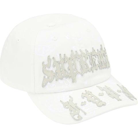 Supreme Leather Appliqué 6-Panel - White
