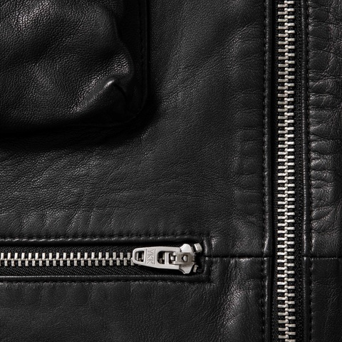 Supreme Leather Cargo Vest - Black