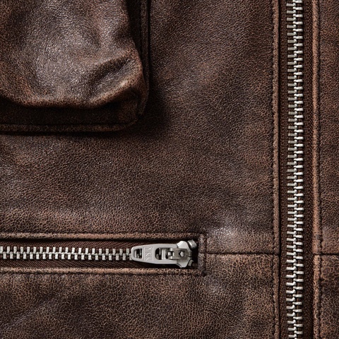 Supreme Leather Cargo Vest - Brown