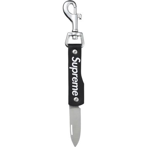 Supreme Leather Clip Knife - Black