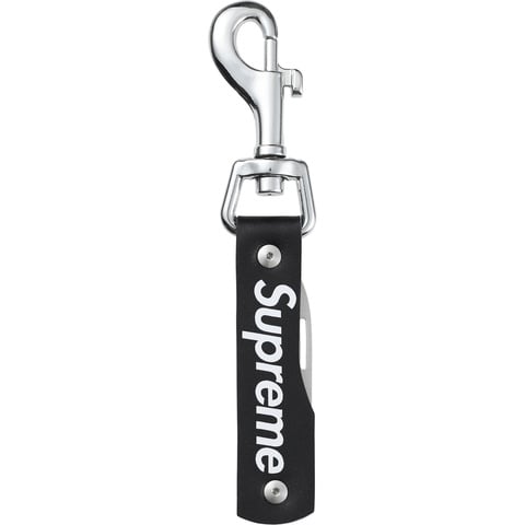 Supreme Leather Clip Knife - Black