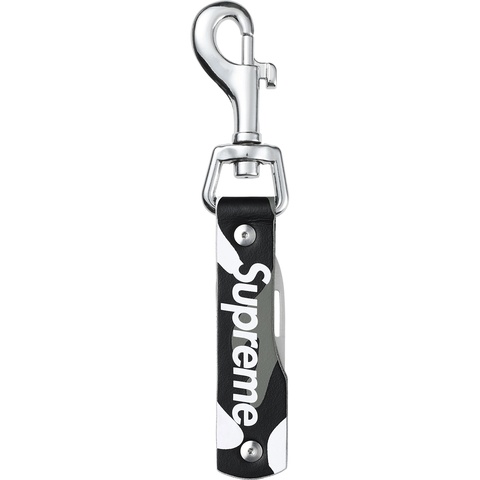 Supreme Leather Clip Knife - Snow Camo