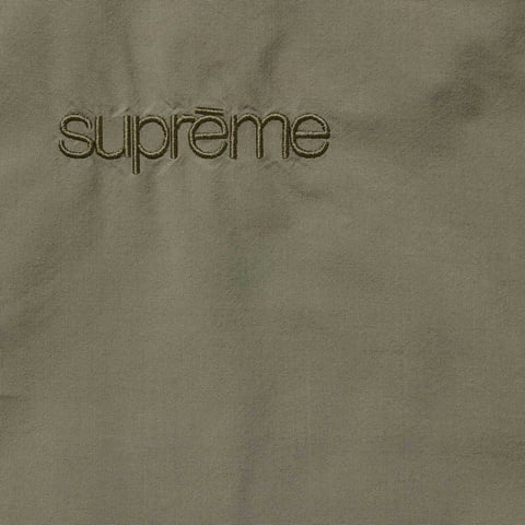 Supreme Leather Collar Utility Jacket - Olive