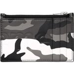 Supreme Leather Zip Card Holder (SS25) - Snow Camo