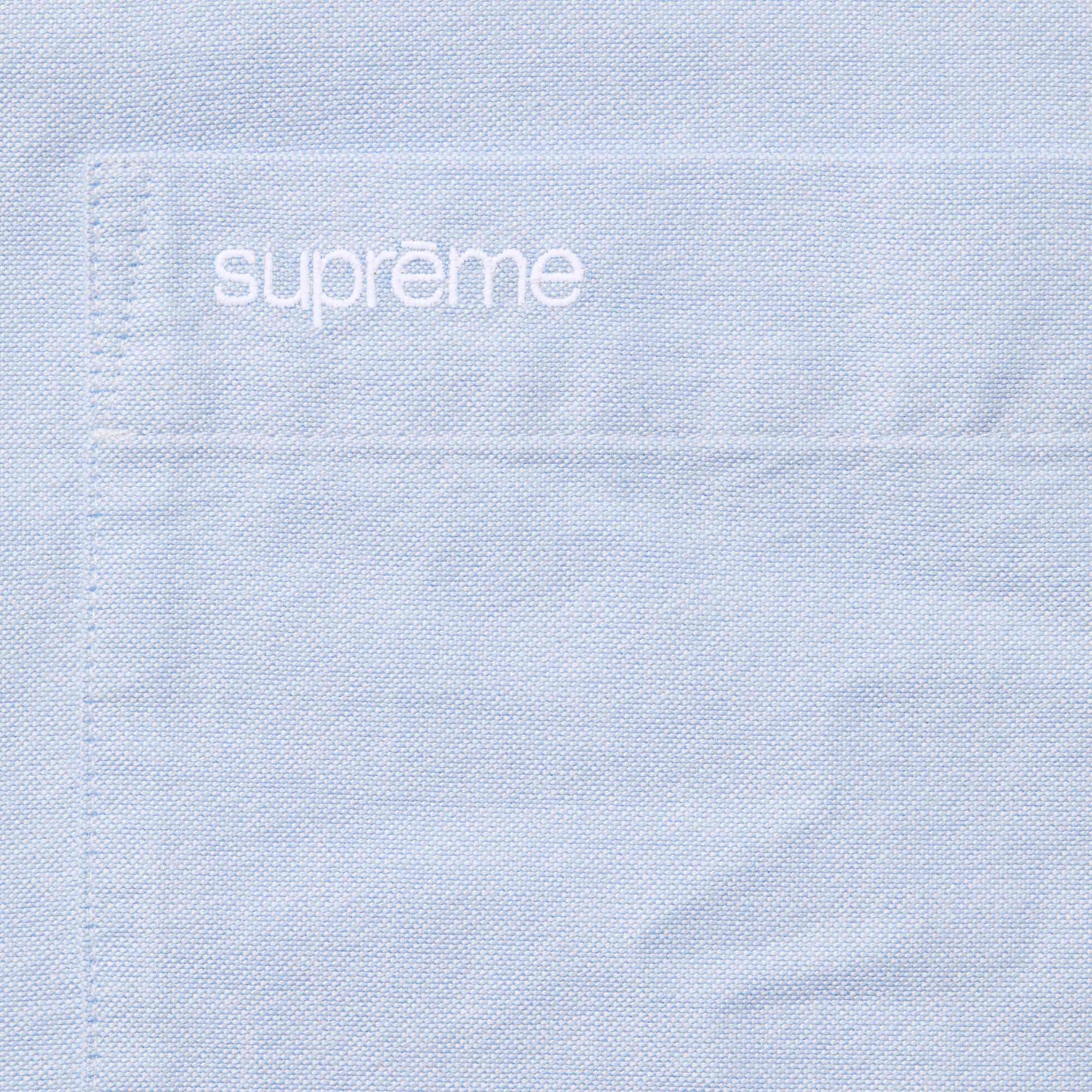 Supreme Loose Fit Oxford S S Shirt (SS25) - Light Blue - $138