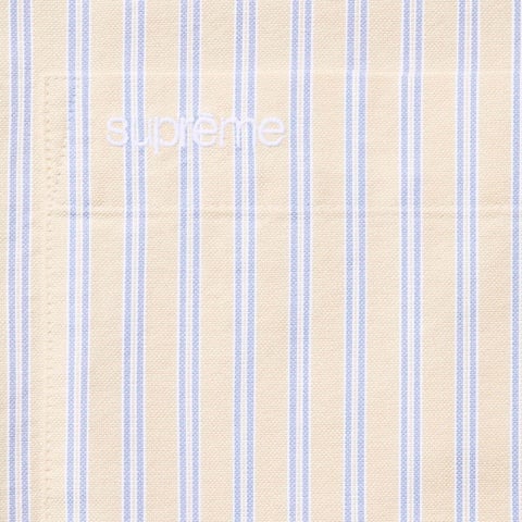 Supreme Loose Fit Oxford S/S Shirt - Light Tan Stripe
