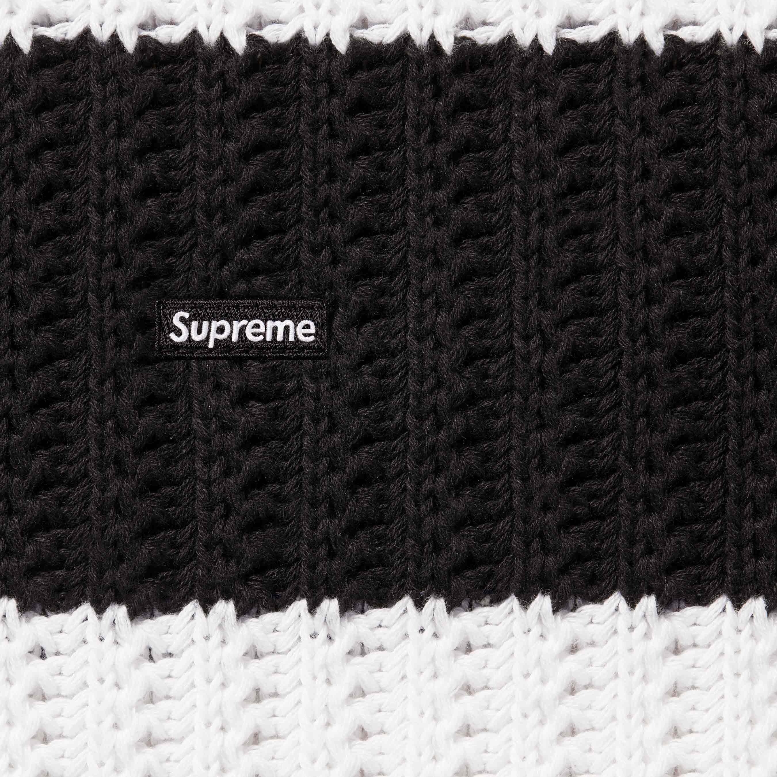 Supreme Loose Gauge Stripe Small Box Sweater (SS25) - Black - $148