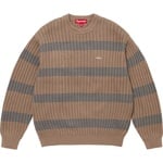 Supreme Loose Gauge Stripe Small Box Sweater (SS25) - Khaki