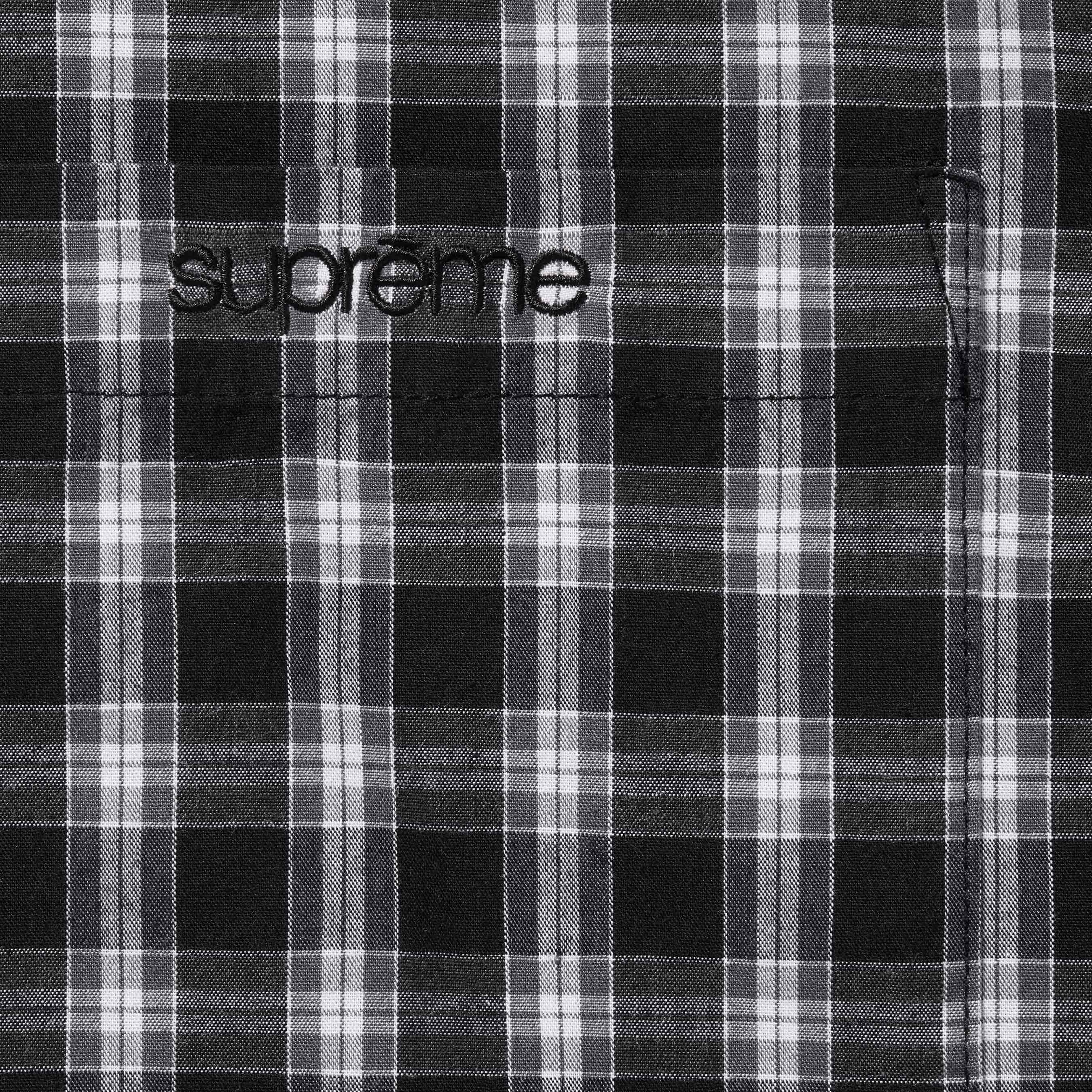 Supreme Mini Plaid S S Shirt (SS25) - Black - $138
