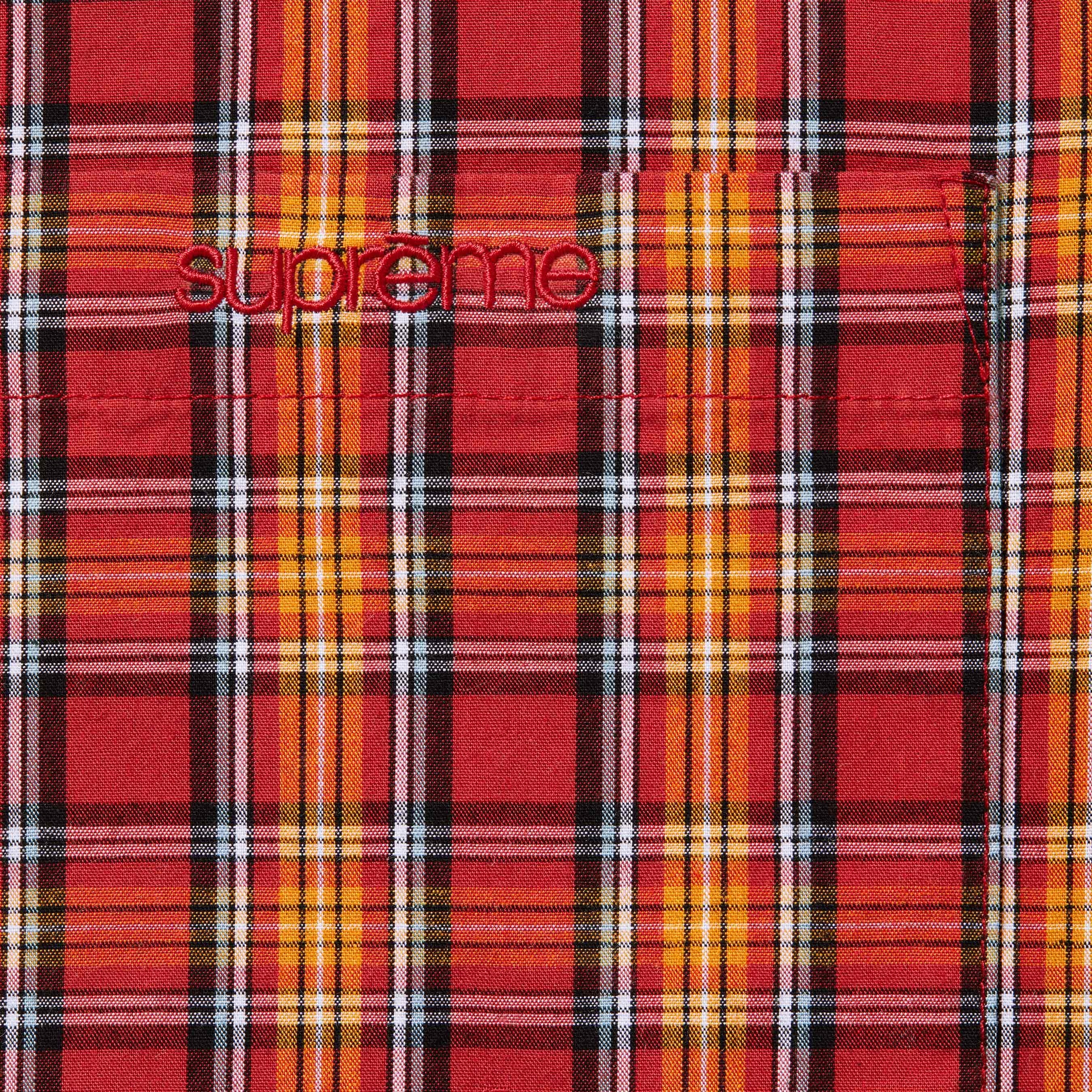 Supreme Mini Plaid S S Shirt (SS25) - Red - $138