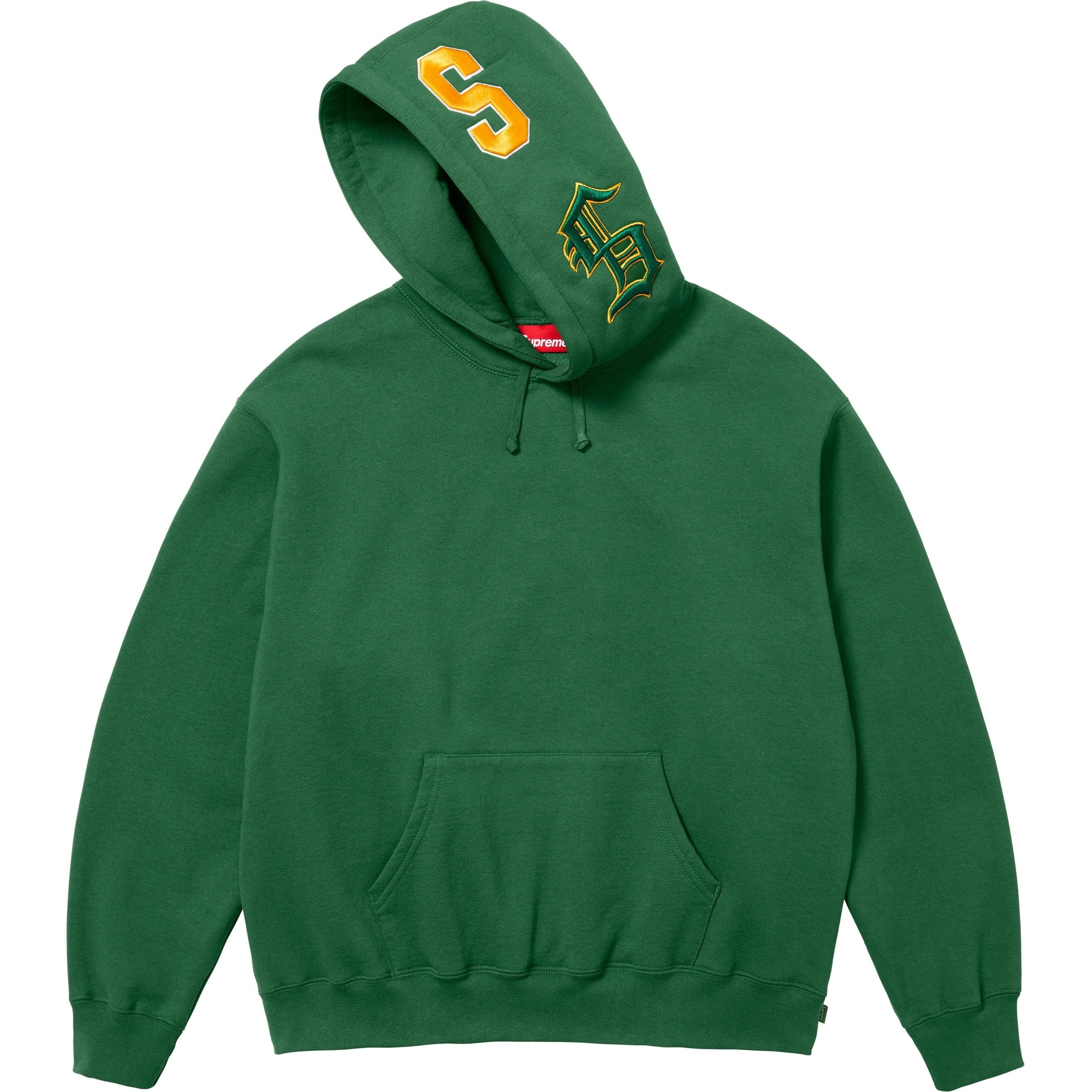 Supreme Multi S Logo Hooded Sweatshirt (SS25) - Pine - $168