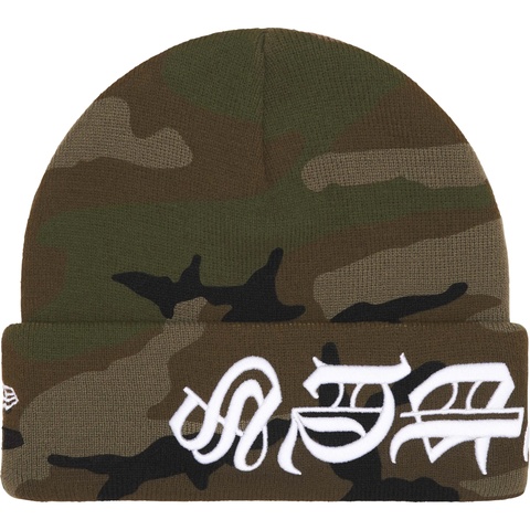 Supreme New Era® Blackletter Beanie 迷彩 New Era® Blackletter Beanie - spring/summer 2025 - Supreme