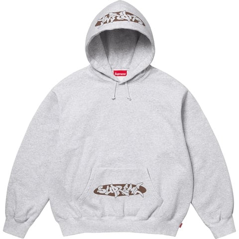 Supreme New World Order Hooded Sweatshirt - Ash Grey