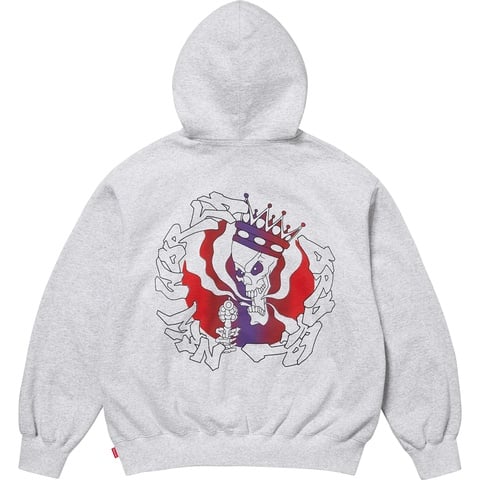 Supreme New World Order Hooded Sweatshirt - Ash Grey