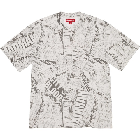 Supreme Newspaper S/S Top - White
