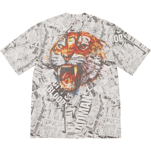 Supreme Newspaper S/S Top - White