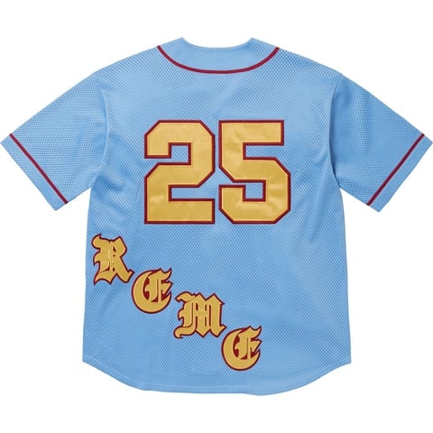 Supreme Old English Baseball Jersey - Light Blue