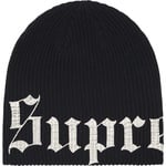 Supreme Old English Printed Beanie (SS25) - Black