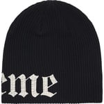 Supreme Old English Printed Beanie (SS25) - Black