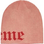 Supreme Old English Printed Beanie (SS25) - Pale Red