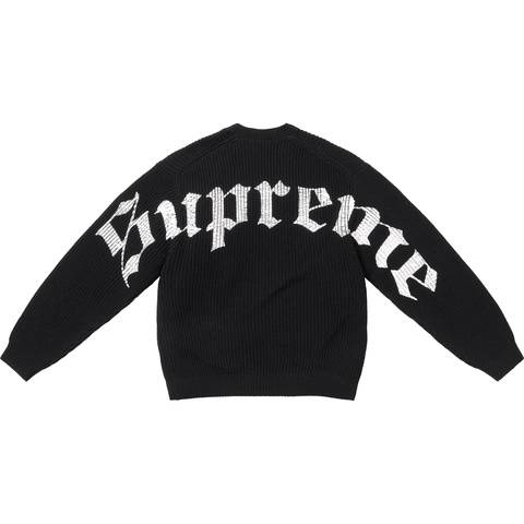 Supreme Old English Printed Sweater - Black