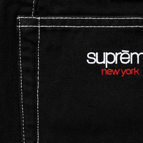 Supreme Paneled Stripe Baggy Jean - Black