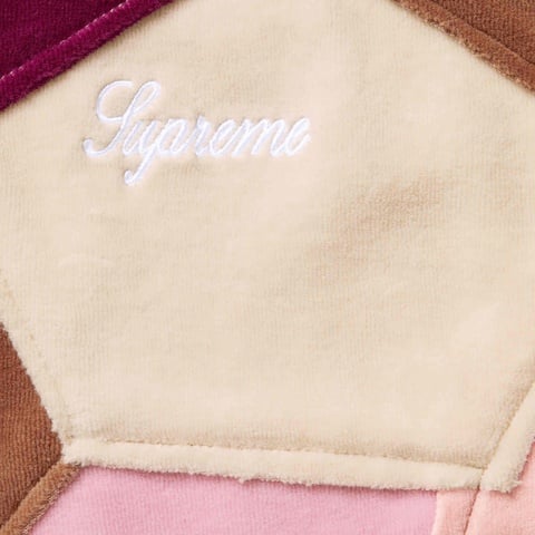 Supreme Patchwork Velour Track Jacket - Tan