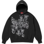 Supreme Pitbulls Embroidered Hooded Sweatshirt (SS25) - Black