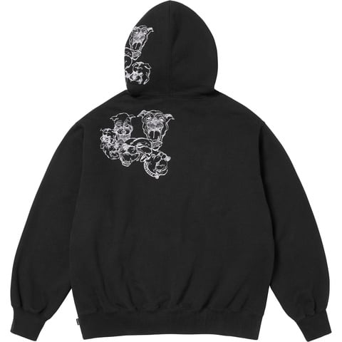 Supreme Pitbulls Embroidered Hooded Sweatshirt - Black