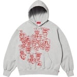 Supreme Pitbulls Embroidered Hooded Sweatshirt (SS25) - Heather Grey