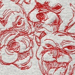 Supreme Pitbulls Embroidered Hooded Sweatshirt (SS25) - Heather Grey