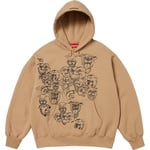 Supreme Pitbulls Embroidered Hooded Sweatshirt (SS25) - Light Tan