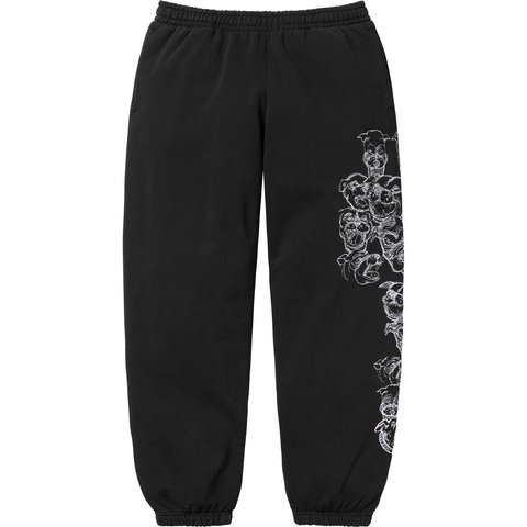 Supreme Pitbulls Embroidered Sweatpant - Black