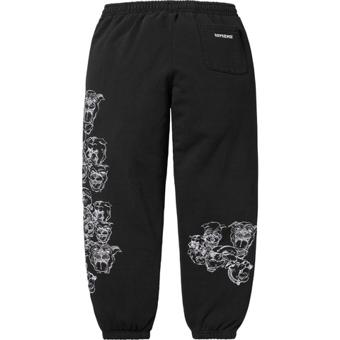 Supreme Pitbulls Embroidered Sweatpant - Black