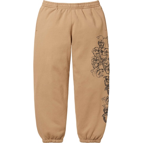 Supreme Pitbulls Embroidered Sweatpant - Light Tan