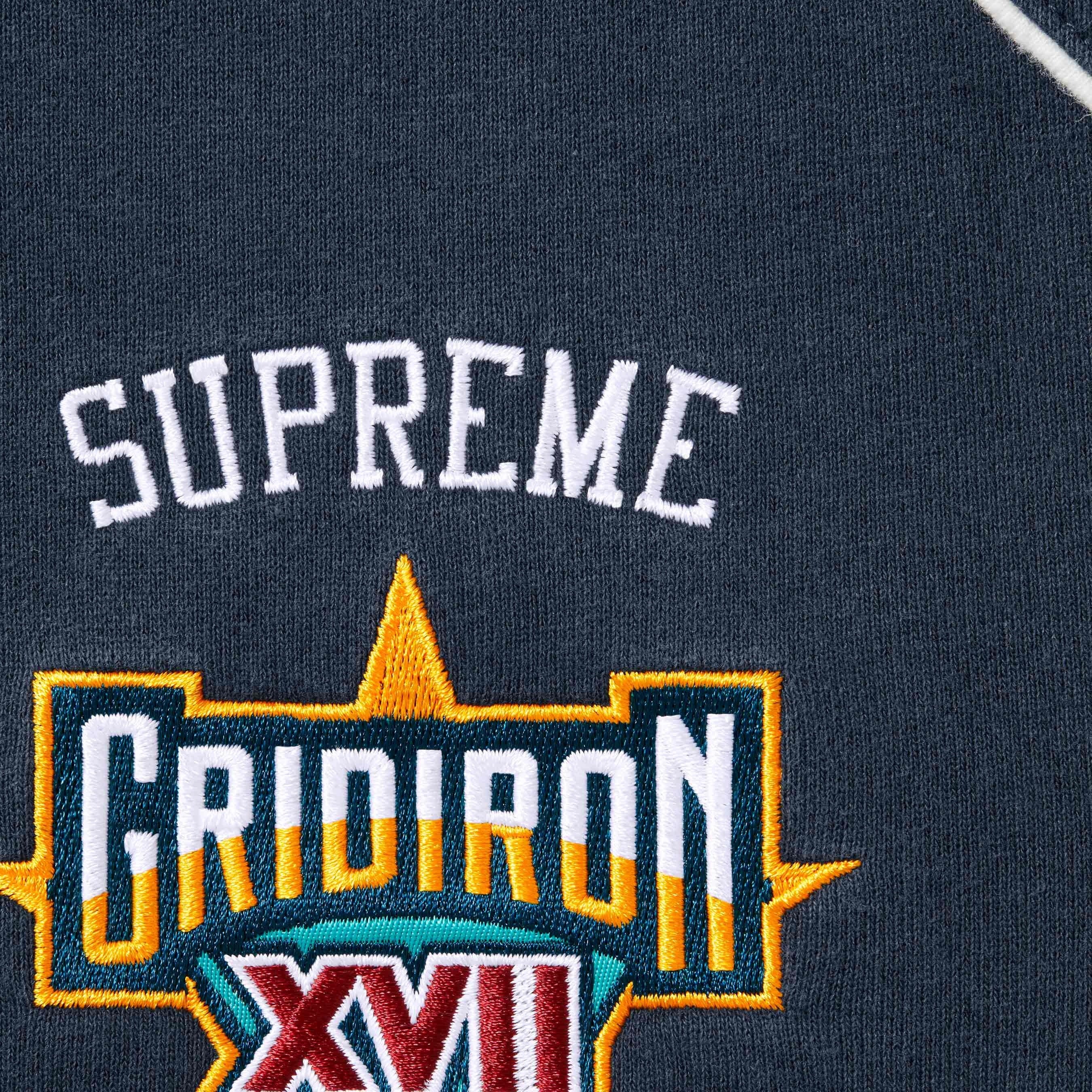 Supreme Playoffs Zip Up Hooded Sweatshirt (SS25) - Navy - $198