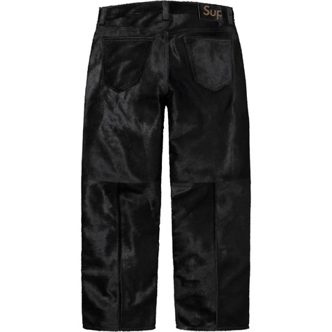 Supreme Ponyhair Loose Fit 5-Pocket Jean - Black