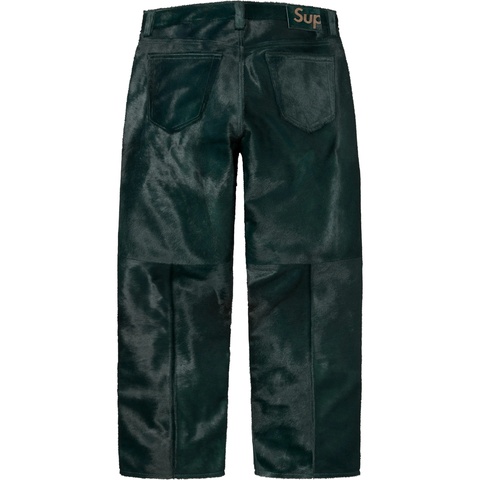 Supreme Ponyhair Loose Fit 5-Pocket Jean - Green