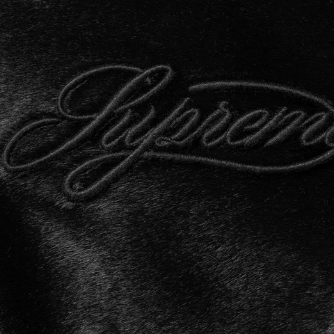 Supreme Ponyhair Varsity Jacket - Black