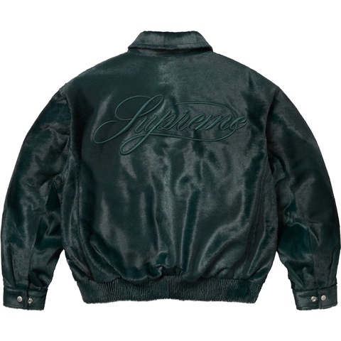 Supreme Ponyhair Varsity Jacket - Green
