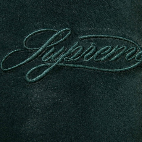 Supreme Ponyhair Varsity Jacket - Green