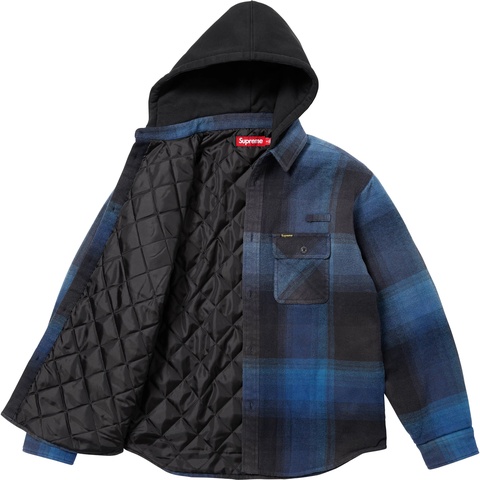 Quilted Lined Hooded Flannel Shirt - Supreme