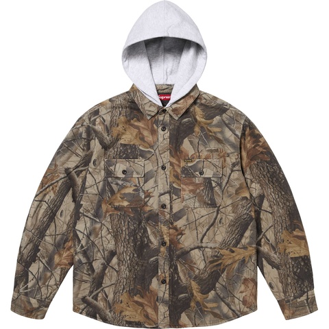 Supreme Quilted Lined Hooded Flannel Shirt - Realtree® Hardwoods Camo