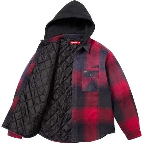 Quilted Lined Hooded Flannel Shirt - Supreme