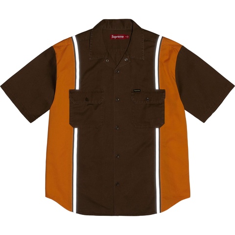 トップス supreme Reflective Stripe S/S Work Shirt Reflective Stripe S/S Work Shirt - Supreme
