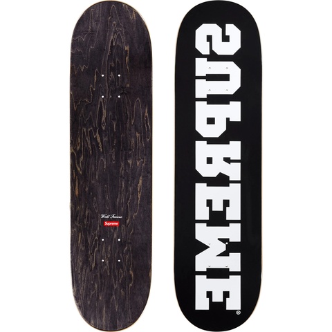 Supreme Reverse Skateboard - Black - 8.5" x 32.25"