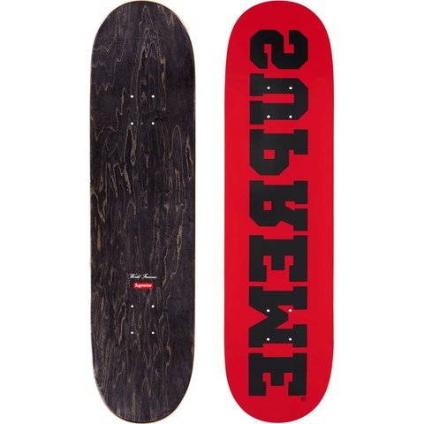 Supreme Reverse Skateboard - Red - 8.25" x 32"