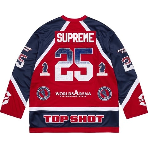 Supreme Rhinestone Hockey Jersey - Red