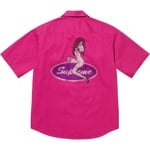 Supreme Rhinestone Pin Up S S Work Shirt (SS25) - Fuchsia